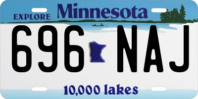MN license plate 696NAJ