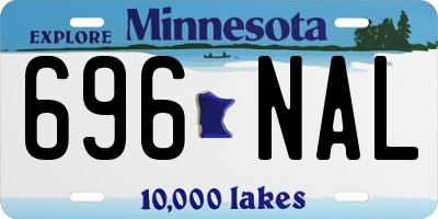 MN license plate 696NAL