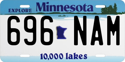 MN license plate 696NAM