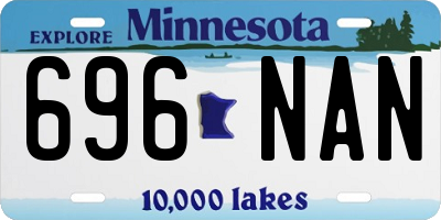 MN license plate 696NAN