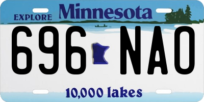 MN license plate 696NAO