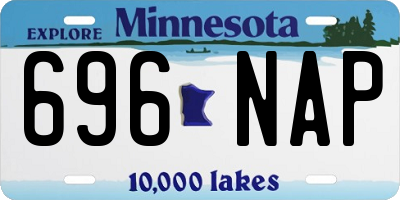MN license plate 696NAP