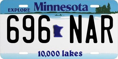 MN license plate 696NAR