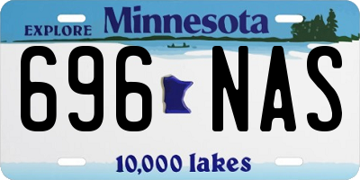 MN license plate 696NAS