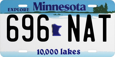 MN license plate 696NAT