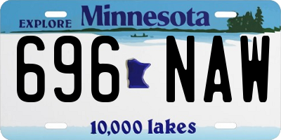 MN license plate 696NAW