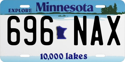 MN license plate 696NAX