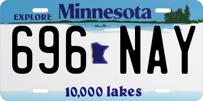 MN license plate 696NAY