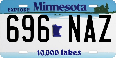 MN license plate 696NAZ