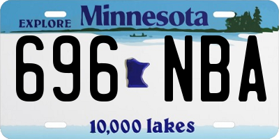 MN license plate 696NBA