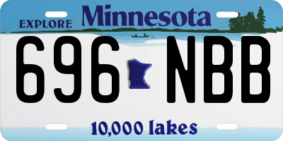 MN license plate 696NBB