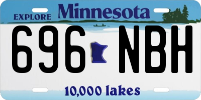 MN license plate 696NBH