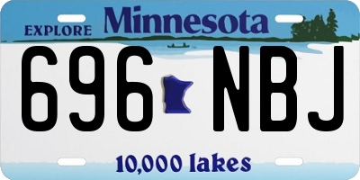 MN license plate 696NBJ