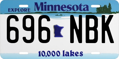 MN license plate 696NBK