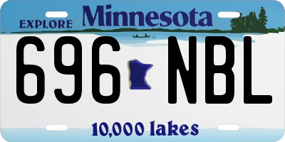 MN license plate 696NBL