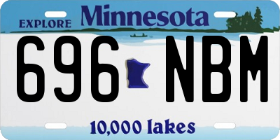 MN license plate 696NBM