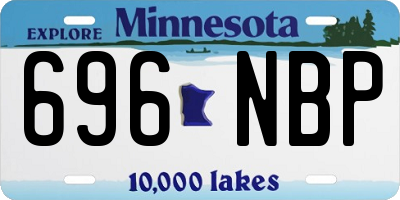 MN license plate 696NBP