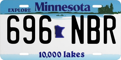 MN license plate 696NBR