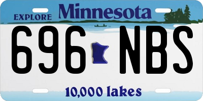 MN license plate 696NBS