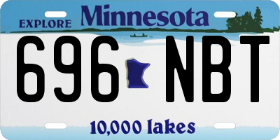 MN license plate 696NBT