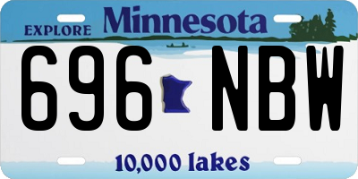 MN license plate 696NBW