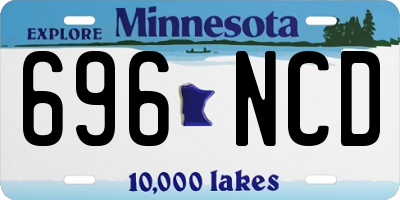 MN license plate 696NCD