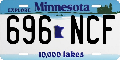 MN license plate 696NCF