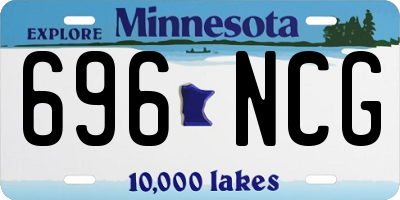 MN license plate 696NCG