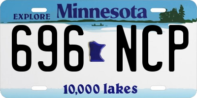 MN license plate 696NCP