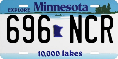 MN license plate 696NCR
