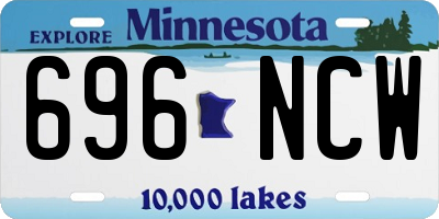 MN license plate 696NCW