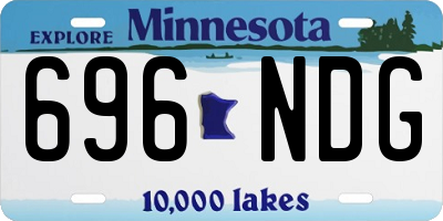 MN license plate 696NDG