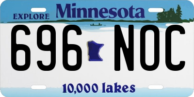 MN license plate 696NOC