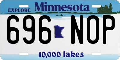 MN license plate 696NOP