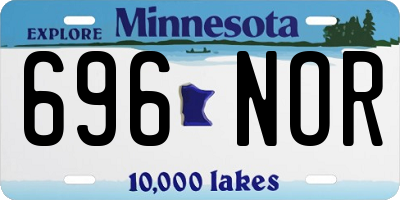 MN license plate 696NOR