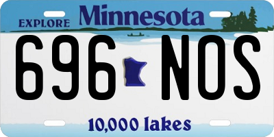 MN license plate 696NOS