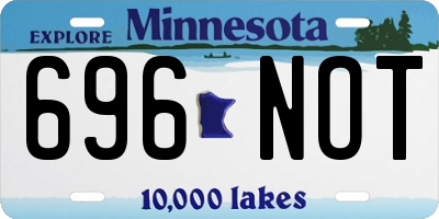 MN license plate 696NOT