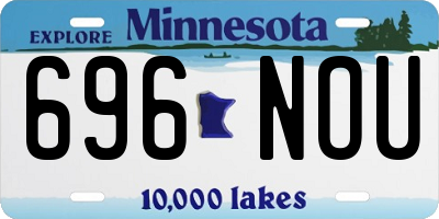 MN license plate 696NOU