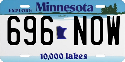 MN license plate 696NOW