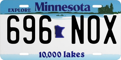 MN license plate 696NOX