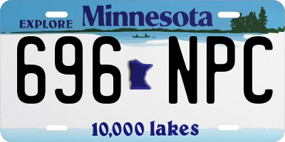 MN license plate 696NPC
