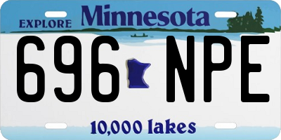 MN license plate 696NPE