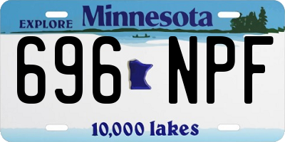 MN license plate 696NPF