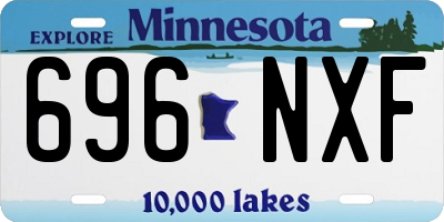 MN license plate 696NXF