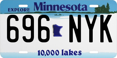 MN license plate 696NYK