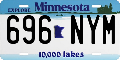 MN license plate 696NYM