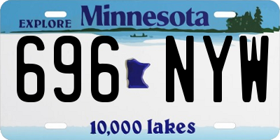 MN license plate 696NYW