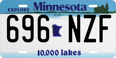 MN license plate 696NZF