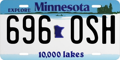 MN license plate 696OSH
