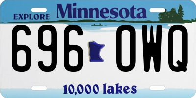MN license plate 696OWQ